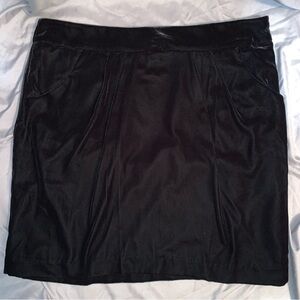 black velvet mini skirt with pockets